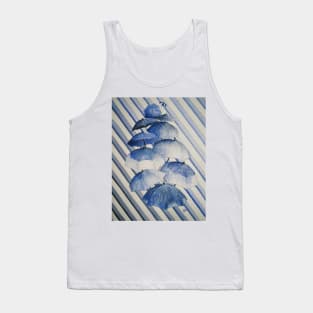 Umbrella Rainy Day Blues Tank Top